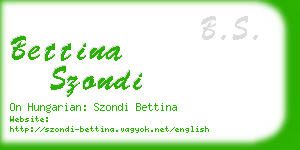 bettina szondi business card